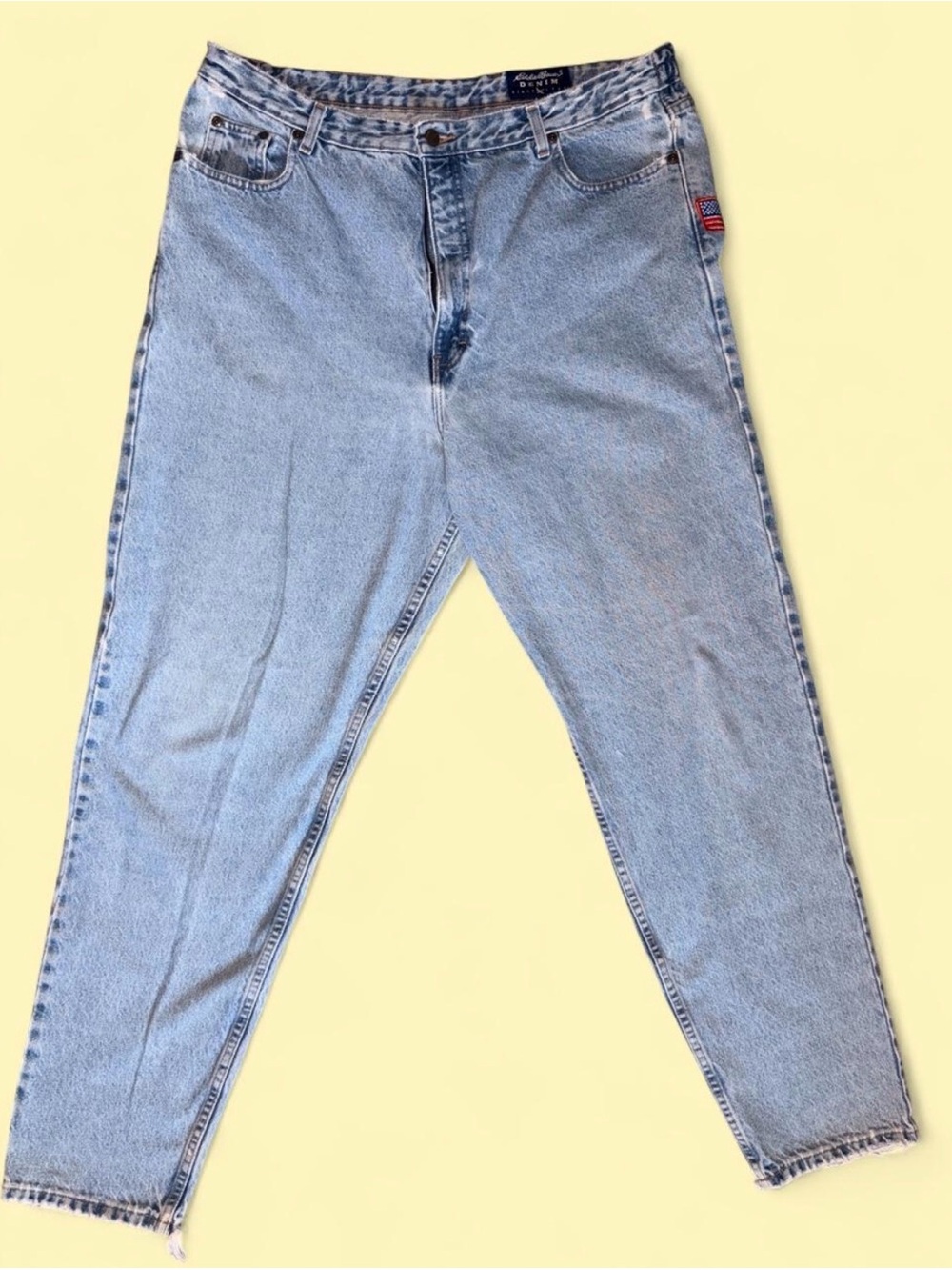 Vintage Eddie Bauer American Flag Light Blue High-Waist Women’s Jeans